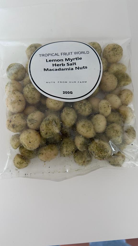 Lemon Myrtle Herb Salted Macadamia Nuts - Tropical Fruit World