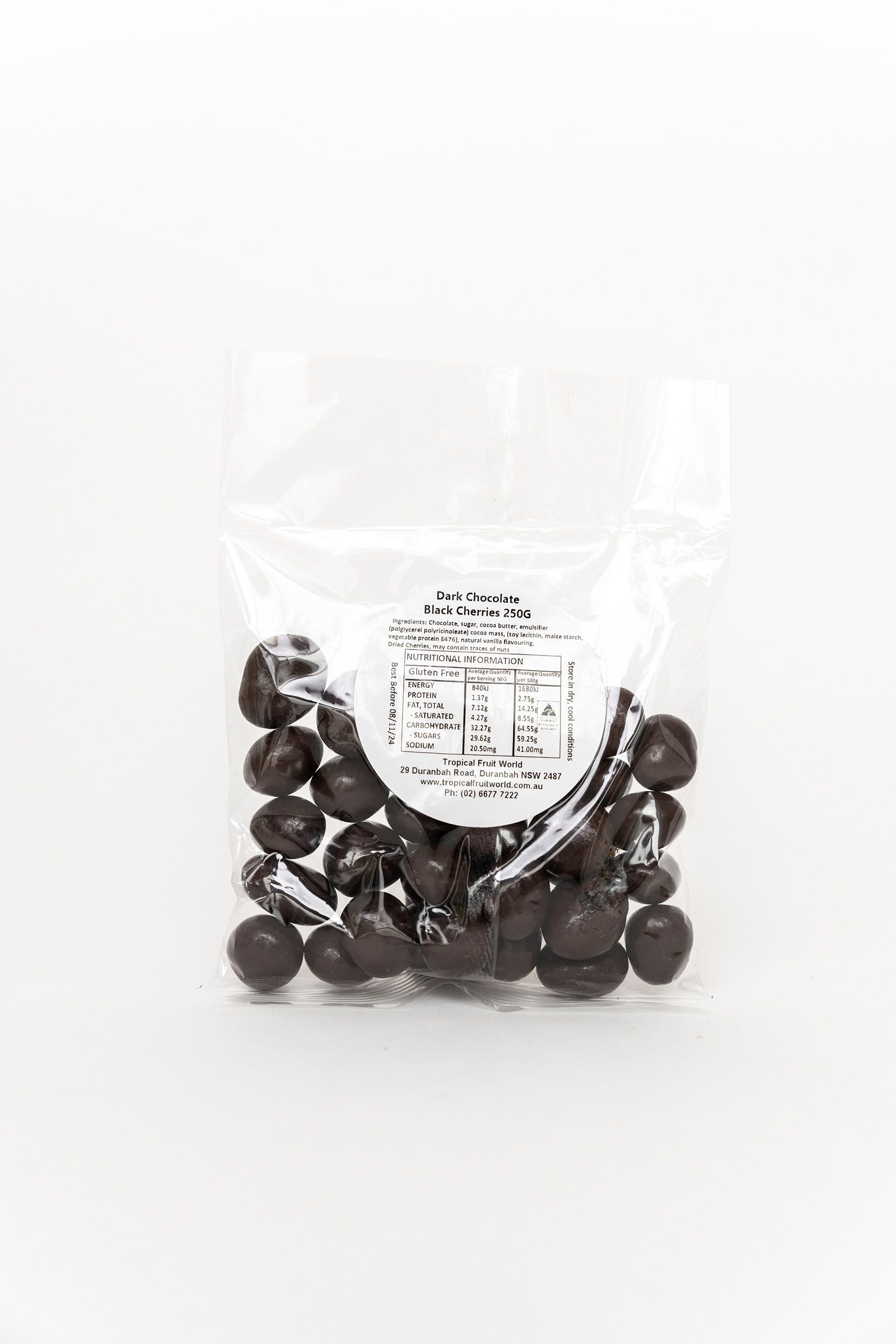 Dark Chocolate Coated Black Cherries